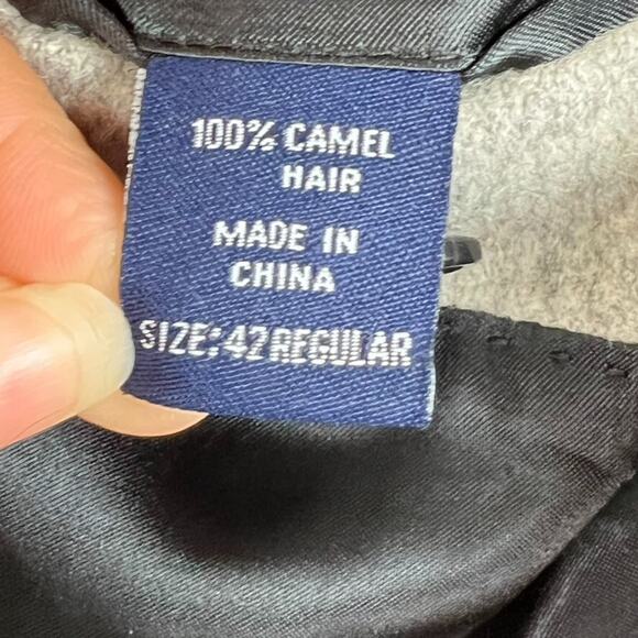 Paul Fredrick Mens 42R 100% Camel Hair Double Breasted Peak Lapel Coat Jacket - Picture 9 of 11